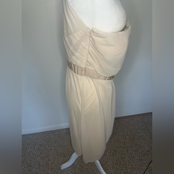 Adrianna Papell Elegant Cream One-Shoulder Dress size 18 new with tag - Picture 6 of 10
